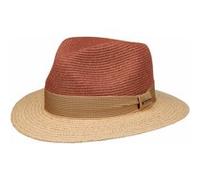 Chapeau de Raphia Twotone Traveller by Stetson nature-rouge M (56-57 cm)