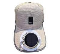 Chapeau de refroidissement à énergie solaire 600 mAh avec ventilation réglable rechargeable par USB pour la randonnée et la plage, chapeau de refroidissement solaire léger et respirant pour le