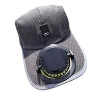 Chapeau de refroidissement à énergie solaire 600 mAh avec ventilation réglable rechargeable par USB pour la randonnée et la plage, chapeau de refroidissement solaire léger et respirant pour le