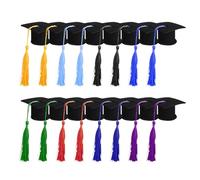 Chapeau de Remise de Diplôme - 16 Pièces Mini Casquette pour Décoration de Bouteille de Vin, Décoration de Fête