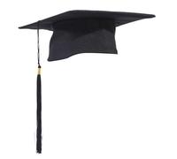 Chapeau de remise de diplôme classique noir avec doublure douce et pompons pour cérémonie académique adulte et photographie déguisement chapeau de remise de diplôme pour étudiant universitaire