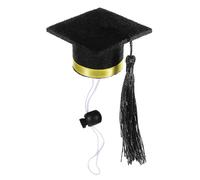 Chapeau de Remise de Diplômes pour Hamster, Mini Jaune en Feutre | Photo de Graduation, pour Hamster et Hérisson, Lavable, Léger, Confortable, Matériau Sûr, Ruban Jaune