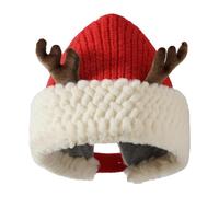 Chapeau de renne doux - Chapeau en tricot de luxe mignon avec cornes de cerf pour Noël, femme, protection contre le froid de l'hiver, chapeau chaud en laine coréenne, chapeau en corne