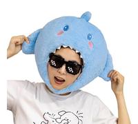 Chapeau de requin en peluche - Chapeau de déguisement sur le thème des animaux | Couvre-tête d'animal en peluche douce pour cosplay, Halloween, carnaval, jeu de rôle, festival, spectacles