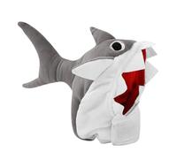 Chapeau de requin pour chiens et chats - Costume amusant en peluche douce pour Halloween, Noël, cosplay, ajustement pour animaux de compagnie de petite, moyenne et grande taille (taille S)