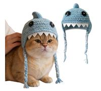 Chapeau de requin pour chiot, couvre-chef en forme de chiot, casquette réglable pour animaux de compagnie avec ajustement doux, accessoire de costume en tissu authentique, chapeau pour chien avec un d