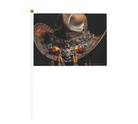 Chapeau de rodéo américain West double face agitant les drapeaux et mini drapeaux à bâton, adaptés pour la décoration de fête et les activités d'équipe