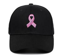Chapeau De Ruban Rose pour Sensibilisation Au Cancer du Sein Casquettes en Serre Lavées Réglables Chapeaux De Classiques Capulet De Baseball Imprimé Vintage pour Femmes