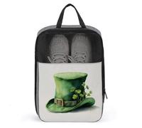 Chapeau de Saint-Patrick avec sac à chaussures en forme de trèfles pour voyage, usage quotidien, sac de rangement anti-poussière pour chaussures de golf