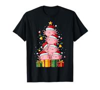 Chapeau de Sapin de Noël Axolotl Rose T-Shirt