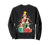 Chapeau de Sapin de Noël en Forme de Chien Cavalier King Charles Sweatshirt