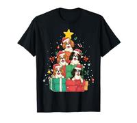 Chapeau de Sapin de Noël en Forme de Chien Cavalier King Charles T-Shirt