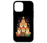 Chapeau de Sapin de Noël Mignon Akita en Poils de Chien Coque pour iPhone 12 Mini