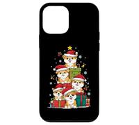 Chapeau de Sapin de Noël Mignon Akita en Poils de Chien Coque pour iPhone 12 Mini