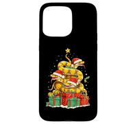 Chapeau de Sapin de Noël Mignon en Forme de Serpent Python Coque pour iPhone 15 Pro Max