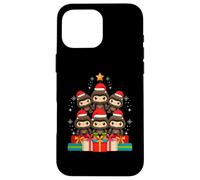 Chapeau de Sapin de Noël Mignon Kawaii Bigfoot Sasquatch Yeti Coque pour iPhone 16 Pro Max