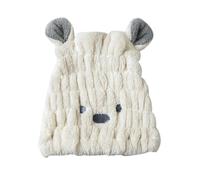 Chapeau de Sauna 2 pièces, Turban en microfibre, mignon, serviette à séchage rapide, accessoires de salle de bain for femmes(White)