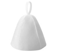 Chapeau de Sauna Anti-chaleur, 2 pièces, bonnet de douche en feutre de laine épaisse, Protection des cheveux, Spa Sauna, serviette de séchage(White)