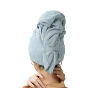 Chapeau De Sauna Grand bonnet de Sauna en Fiber super fine et chapeau à séchage rapide for dormir, foulard Anti-frisottis, serviette polaire douce for sécher les cheveux(Blue)