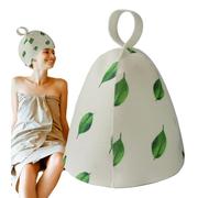 Chapeau de sauna pour femme, épaississement de la coiffe de douche - couvre-chef isolant absorbant l'eau pour bain turc, maison de bain, chapeau de sauna en feutre naturel respirant