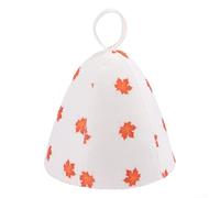 Chapeau de sauna relaxant léger en feutre pour une protection efficace contre la chaleur, ajustement flexible pour tous les membres de la famille (feuille d'érable)