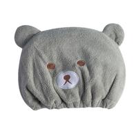 Chapeau de séchage de cheveux, chapeau de séchage de cheveux bouclés | Chapeau de de en forme d'ours de dessin animé doux,Turban d'essuyage fournitures de de, serviette