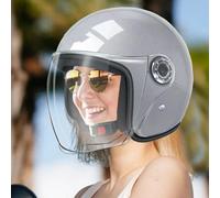 Chapeau de sécurité d'équitation pour scooter, dispositif chaud et sûr, couvre-chef confortable pour femmes, voyage sur route, adultes et hommes, équitation en plein air Gris