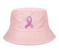 Chapeau De Sensibilisation Au Cancer du Sein, Rubans Roses, Chapeau De, Casquette De Pêcheur pour Femmes Hommes, Chapeau De Plage Pliable, Casquette De Randonnée pour D'été en