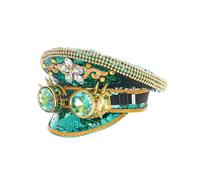 Chapeau de sergent à paillettes avec strass pour enterrement de vie de jeune fille, fête costumée, chapeau, capitaine de mariée, chapeau de club, chapeau de fête punk pour femme mariée