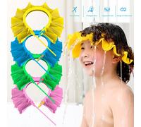 Chapeau De Shampoing En Gel De Silice Pour Nouveau-Né, Ajustable, Souple, Couleur Unie, Protection Des Oreilles, Pour Enfants, 1 Pièce