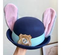 Chapeau de shérif avec oreilles de lapin pliables, accessoire de Costume de Cosplay de film, Costume d'halloween, couvre-chef d'officier de Police de lapin Anime Head Size 57cm
