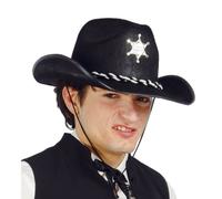 Chapeau De Shériff Feutré Noir Multicolore