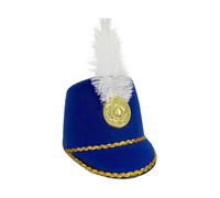 Chapeau De Soldat Casse-Noisette - 56 Cm En Polyester Avec Plumes, Casquette De Fanfare, Couvre-chef De Costume | Accessoire De Défilé Militaire | Uniforme Parfait Pour Spectacle De Rôle Sur Scène