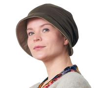 Chapeau De Soleil 100% Coton Bio Mode Japonais, Casquette Été Femme Style Bob, Bonnet Chimio Femme Réversible Et Pliable Marron & Beige Gris