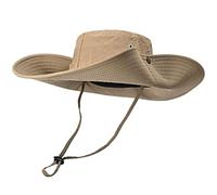 Chapeau de soleil à large bord avec mentonnière réglable, chapeau de pêche respirant, protection contre la lumière du soleil pour homme, chapeau boonie unisexe pour les activités de plein air et les