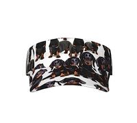 Chapeau de soleil à longues oreilles de bouledogue français pour sports de plein air adultes en polyester sergé réglable pour homme et femme, teckel Weiner animal domestique, taille unique