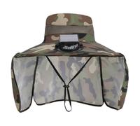 Chapeau de soleil à ventilation solaire, casquette de protection solaire, toit de tête ergonomique respirant avec ventilateur solaire amovible et protection de la nuque pour la randonnée, la pêche