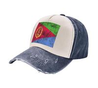 Chapeau de Soleil Ajustable en Maille Respirante avec Drapeau Érythréen Brodé,pour Hommes et Femmes,pour La Course à Pied,Le Quotidien et Les Loisirs. Léger,Résistant et Confortable. Navy Blue