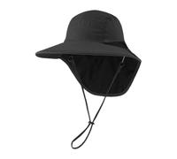 Chapeau de soleil, casquette à visière, chapeau de protection réglable avec rabat de cou, rafraîchissant, respirant pour femme et homme, activités de plein air, randonnée, pêche, course à pied, noir