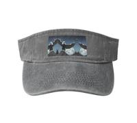 Chapeau de soleil creux imprimé Eagle Under The Stars - Tendance et polyvalent, unisexe, un article indispensable pour les sports de plein air/voyage/usage quotidien - Gris