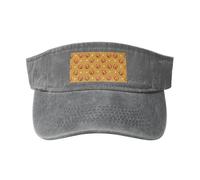 Chapeau de soleil creux imprimé pain beurré - Tendance et polyvalent, unisexe, un article indispensable pour les sports de plein air/voyage/usage quotidien gris