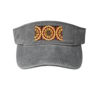 Chapeau de soleil creux imprimé Turning The Flame - Tendance et polyvalent, unisexe, un article indispensable pour les sports de plein air/voyage/usage quotidien - Gris