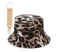 Chapeau De Soleil De Pêcheur Imprimé Léopard 1 Pièce, Clip De Chapeau 1 Pièce, Chapeau Pour Femme, Chapeau D’Extérieur Polyvalent, Chapeau De Soleil, Chapeau De Pêcheur De Mode