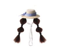 Chapeau de soleil décoratif pour oiseaux et petits animaux de compagnie - Paille douce pour un port confortable lors des fêtes, perruches - Accessoire de fête