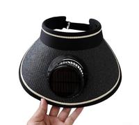 Chapeau de soleil d'été avec sangles réglables et large bord pour une protection solaire ultime (bonbon noir)