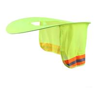 Chapeau de soleil d'été pour chantier de construction avec rabat réfléchissant au niveau du cou, visière respirante pour protection contre les UV, pour le travail en plein air, l'aménagement paysager