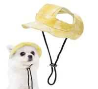 Chapeau de soleil du chien | Casquette baseball d'animaux compagnie respirante seau princesse avec trous d'oreille Pêche d'été haat d'oreille, visière réglable des chapeaux bord large, pour protection