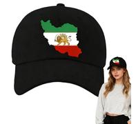 Chapeau de soleil du Lion d'Iran - Casquette de baseball en sergé respirant, aile incurvée réglable | Bonnet avec emblème national persan pour hommes et femmes, famille, protection UV, style ancien, A