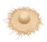 Chapeau De Soleil en Paille De Raphia pour Femme, Casquette en Paille À Large Bord Et Franges Chapeau De Plage Tissé À La Main pour Les Voyages De Vacances