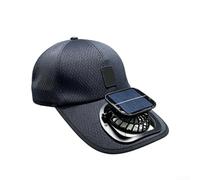 Chapeau de soleil en polyester respirant pour l'extérieur avec écran solaire intégré - Pour l'été, la plage, la pêche (bleu marine)